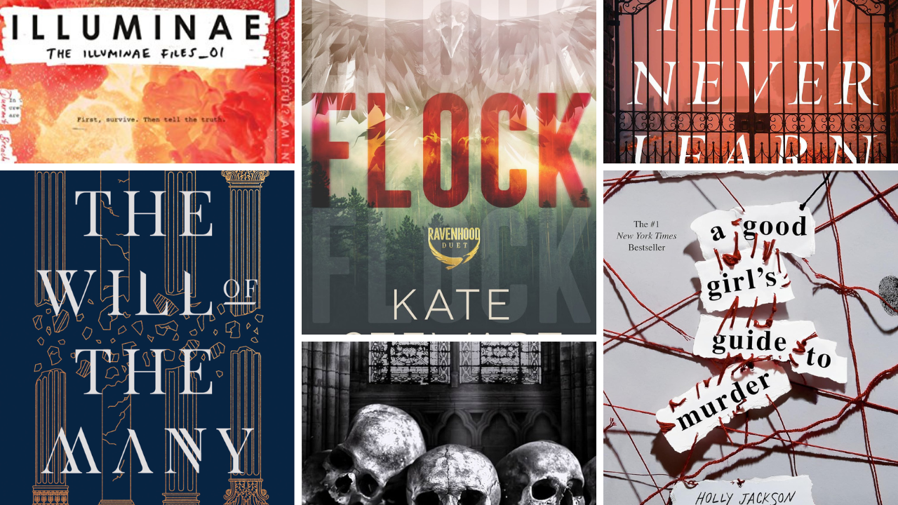 6 books that you should read when you're in a reading slump. Featuring Illuminae, The Will of the Many, Flock, Corrupt, They Never Learn, and The Good Girl's Guide to Murder